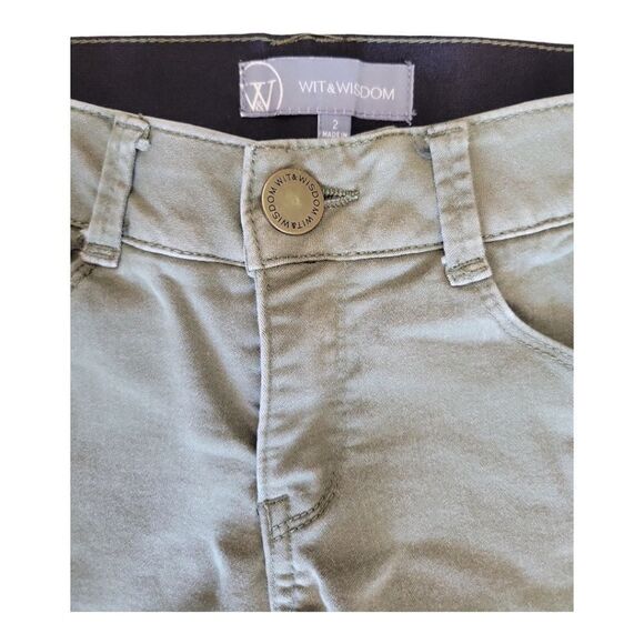 Wit & Wisdom Army Green Skinny Ankle stretch Jeans w/ Comfort Waist Size 2 - Picture 2 of 6